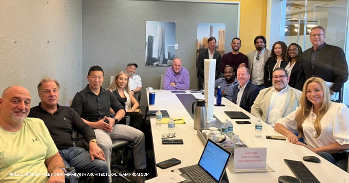 Project kickoff meeting in Miami with architectural team from ODP.
